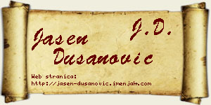 Jasen Dušanović vizit kartica